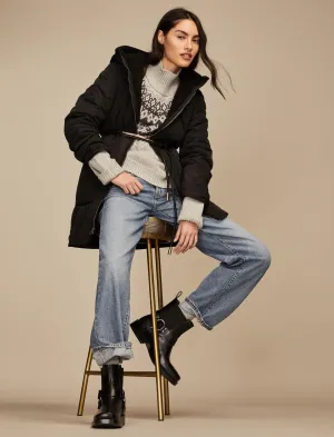 Lucky Brand Women's Military Puffer Jacket