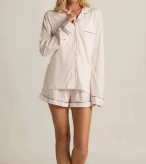 Lucy Pajama Set In Pink Stripe