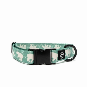 Lucy&Co Dog Collar: The Polar Bear Parade dog collar,leather dog collar,adjustable dog collar