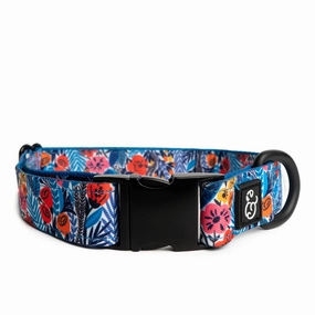 Lucy&Co Dog Collar: The Royal Garden dog collar,leather dog collar,adjustable dog collar