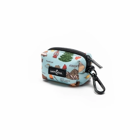 Lucy&Co Dog Poop Bag Holder: The Road Trippin dog business cards,pet business supplies,doggie storefront