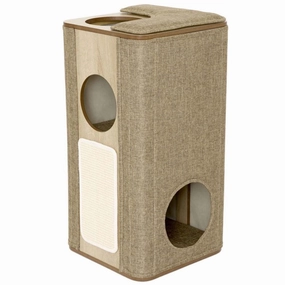 Lulus World Lu-Cubox Tower Cat House cat scratching post,cat scratch pad,cat furniture scratcher