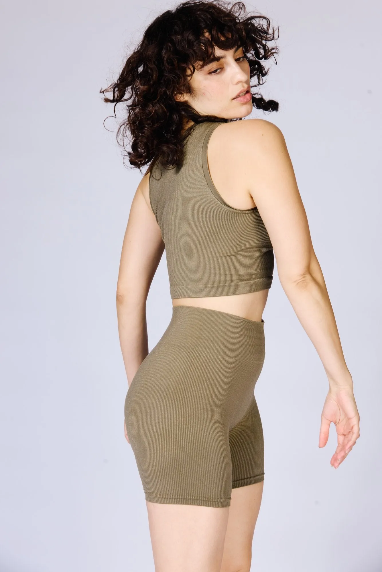 LUMINOUS Ribbed Vest | Olive