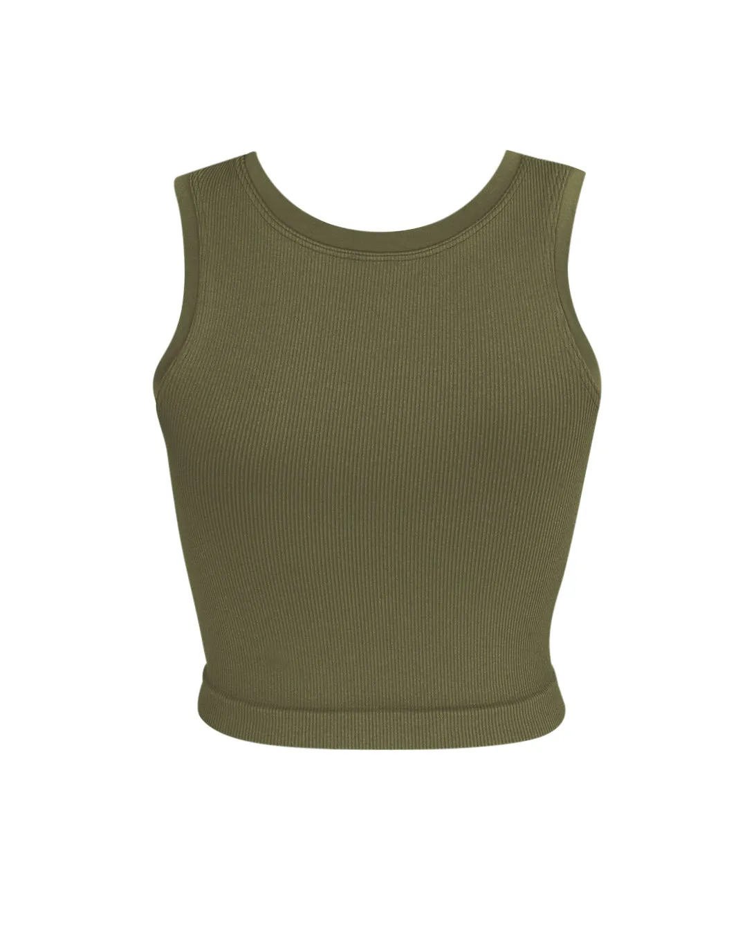 LUMINOUS Ribbed Vest | Olive