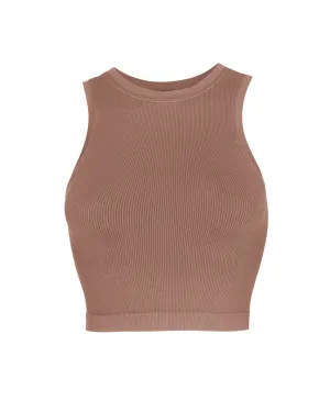 LUMINOUS Ribbed Vest | Rusty Pink