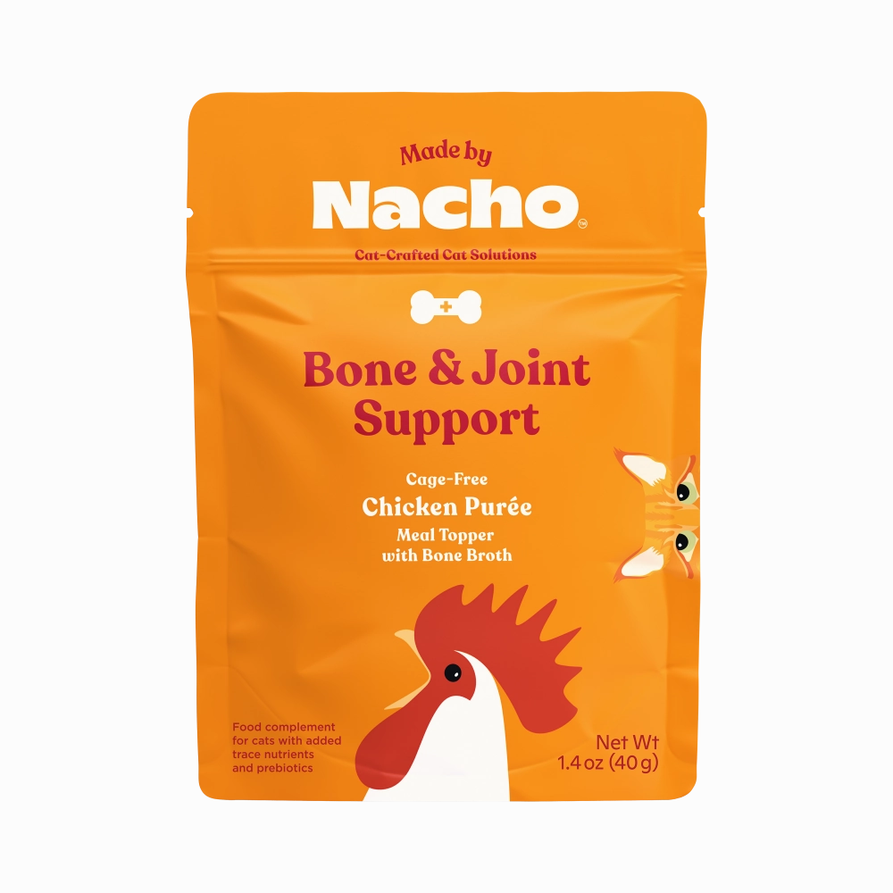 Made By Nacho Bone & Joint Support Cage-Free Chicken Puree Meal Topper With Bone Broth cat toys and food,complete cat care,all in one cat kit