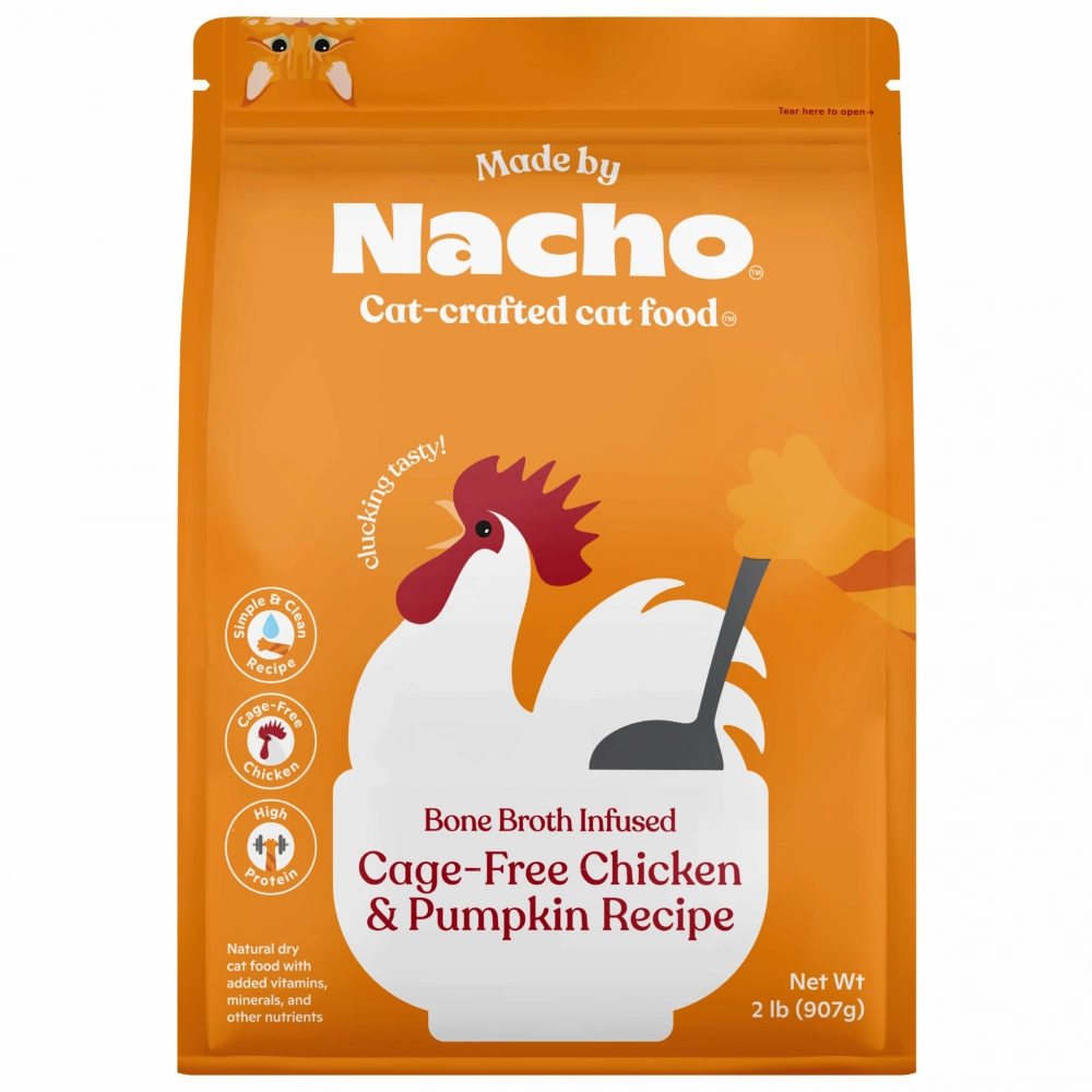 Made By Nacho Bone Broth Infused Cage-Free Chicken & Pumpkin Recipe cat toys and food,complete cat care,all in one cat kit