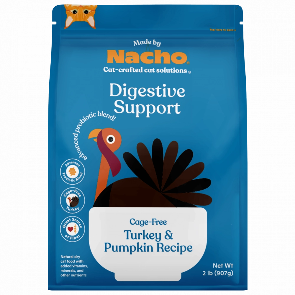 Made By Nacho Digestive Support Cage-Free Turkey & Pumpkin Recipe cat toys and food,complete cat care,all in one cat kit