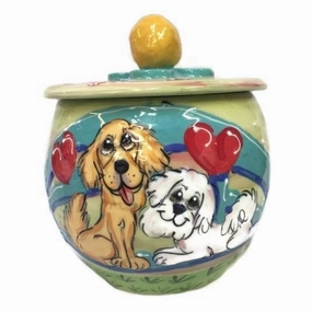 Maltese 1 Dog Treat Jar pet apparel,dog hoodie,fashionable pet wear
