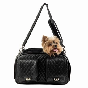Marlee 2 Black Quilted Carrier dog travel crate,airline approved dog carrier,dog transport bag