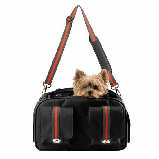 Marlee 2 Black with Stripe Carrier treat storage jar,dog treat container,pet snack jar