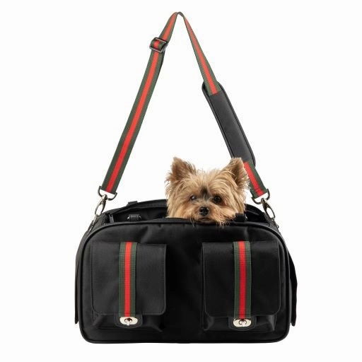 Marlee 2 Black with Stripe Carrier dog travel crate,airline approved dog carrier,dog transport bag