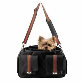 Marlee 2 Black with Stripe Carrier treat storage jar,dog treat container,pet snack jar