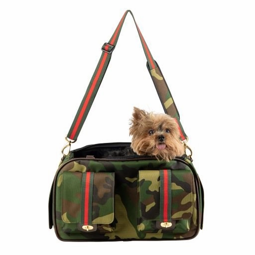 Marlee 2 Camo with Stripe Carrier dog travel crate,airline approved dog carrier,dog transport bag