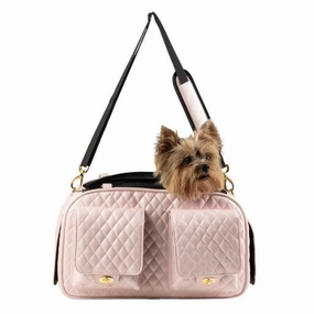 Marlee 2 Pink Quilted Carrier dog travel crate,airline approved dog carrier,dog transport bag