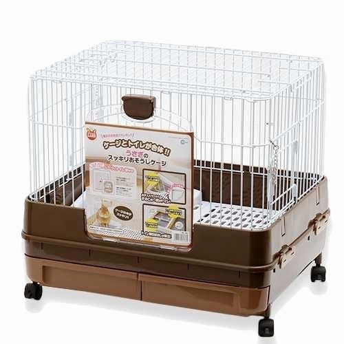 Marukan Easy Clean Rabbit Cage (Brown) rabbit habitat,small animal tunnel,bunny supplies