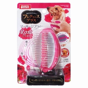 Marukan Rose Scented Massaging Dog Brush pet grooming brush,pet comb,detangling brush for pets