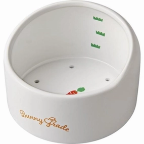 Marukan White Ceramic Rabbit Food Bowl With Hood For Small Animals rabbit habitat,small animal tunnel,bunny supplies
