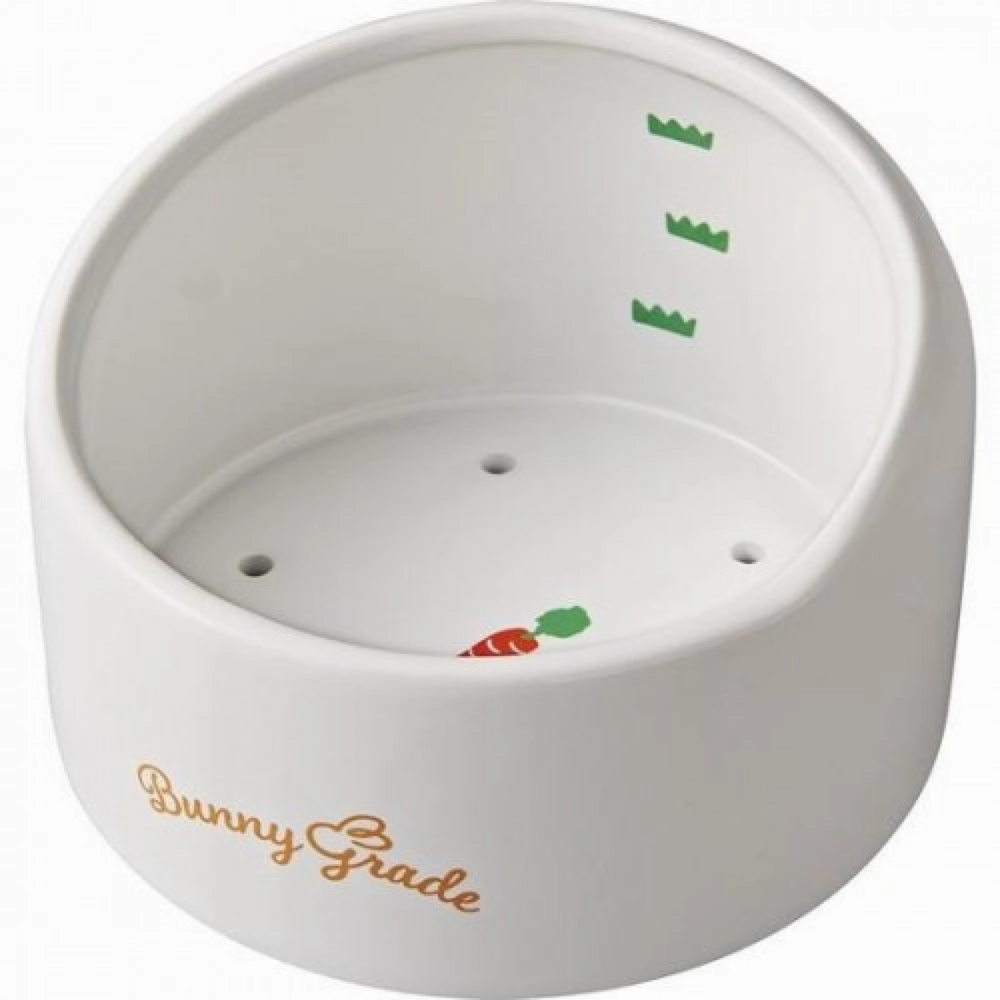 Marukan White Ceramic Rabbit Food Bowl With Hood For Small Animals rabbit habitat,small animal tunnel,bunny supplies