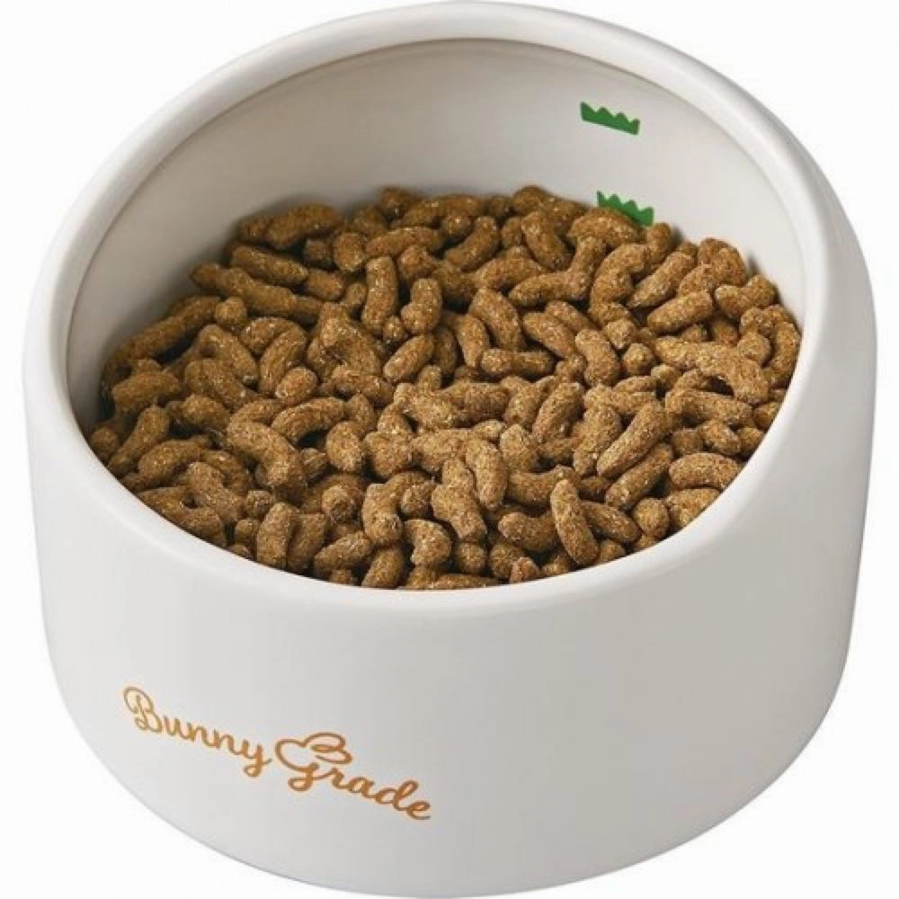 Marukan White Ceramic Rabbit Food Bowl With Hood For Small Animals