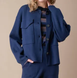 Matilde Double Knit Jacket In Navy