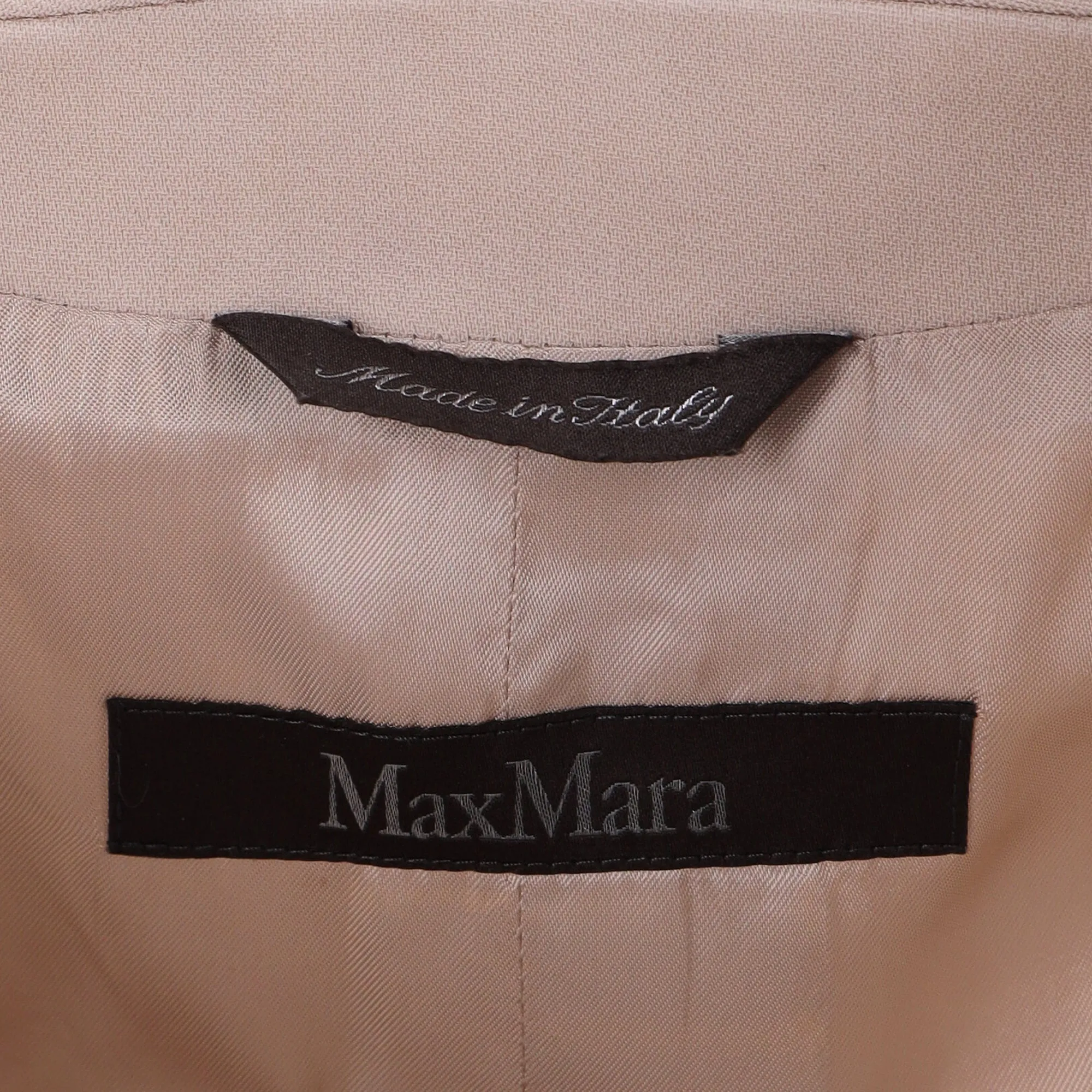 Max Mara Single-Breasted Blazer in Cream Beige Wool
