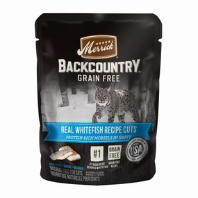 Merrick Backcountry Grain Free Gluten Free Premium High Protein Wet Cat Food, Whitefish Recipe Cuts With Gravy cat supplies,cat essentials,cat accessories