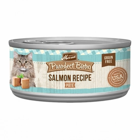 Merrick Purrfect Bistro Grain Free Premium Soft Canned Pate Adult Wet Cat Food, High Protein Salmon Recipe cat toys and food,complete cat care,all in one cat kit