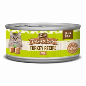 Merrick Purrfect Bistro Grain Free Premium Soft Canned Pate Adult Wet Cat Food, High Protein Turkey Recipe cat supplies,cat essentials,cat accessories