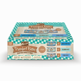 Merrick Purrfect Bistro Grain Free Seafood Pate Variety Pack Canned Cat Food cat toys and food,complete cat care,all in one cat kit