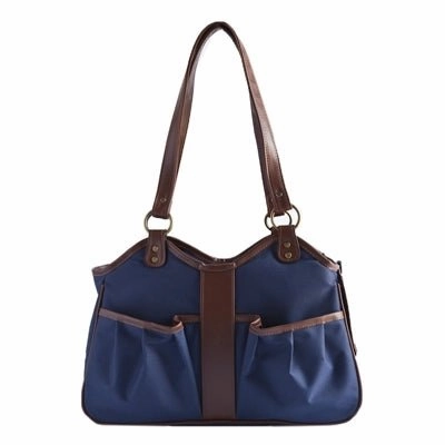 Metro 2 Carrier- Navy-Tan Trim dog travel crate,airline approved dog carrier,dog transport bag
