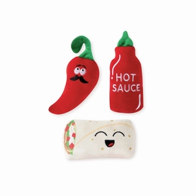 Mini Hot and Spicy, Dog Squeaky Plush toy wet cat food,canned cat food,gravy cat food