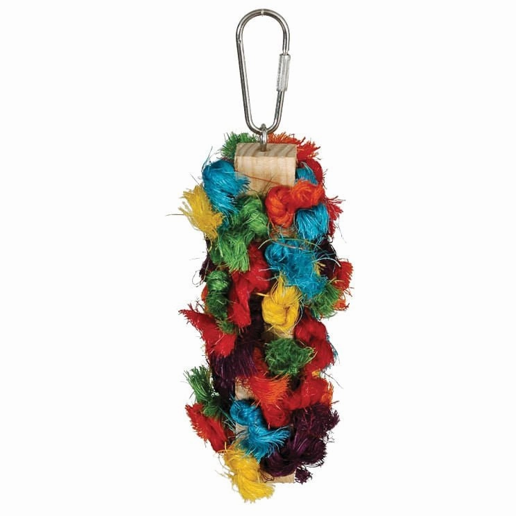 Mini Preening Block Bird Toy, Multi-color, 1" X 5" soft chew treat,chewy dog snacks,tender bites for dogs