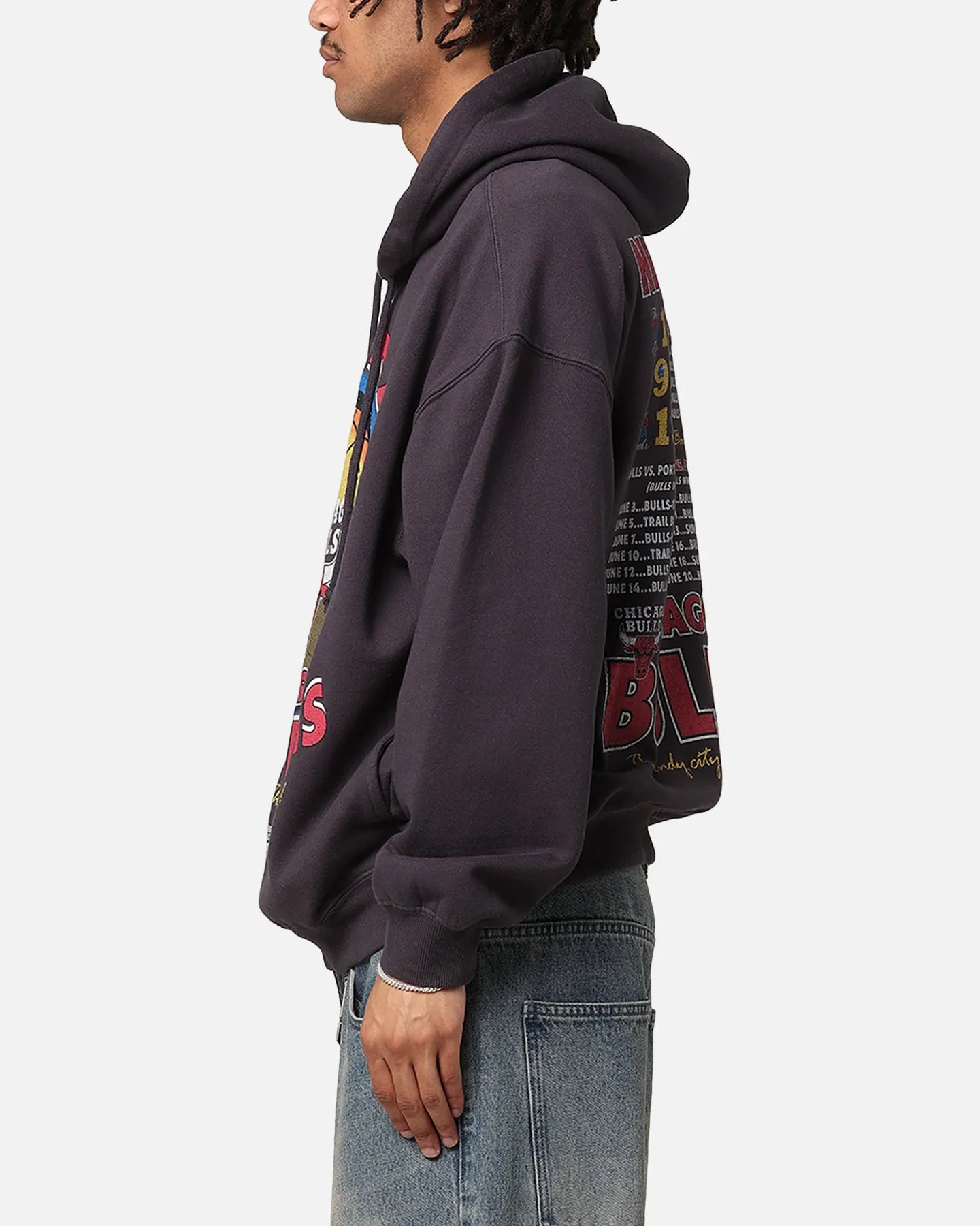 Mitchell & Ness Chicago Bulls Finals Champion Hoodie Overdyed Black