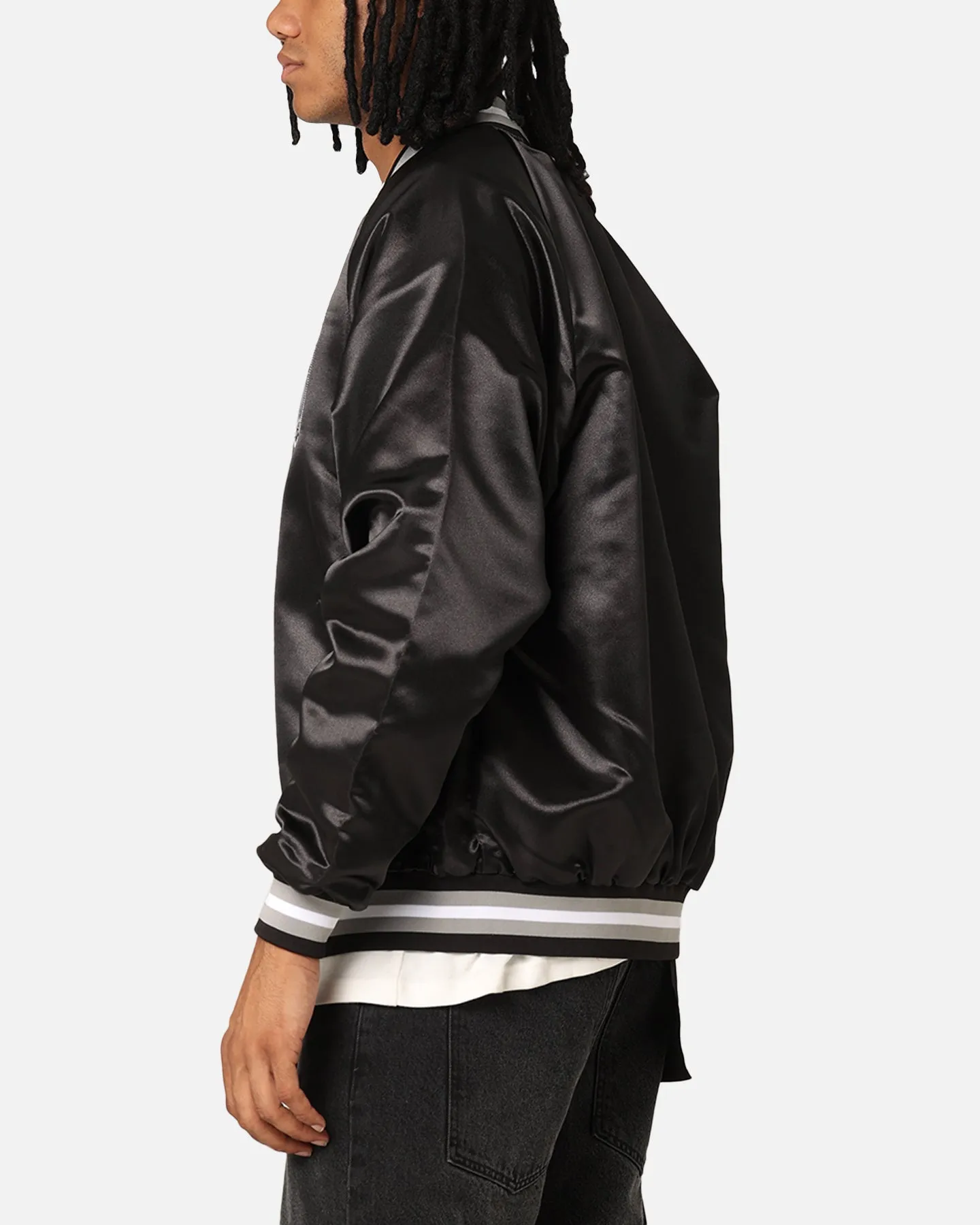 Mitchell & Ness Las Vegas Raiders Lightweight Satin Jacket Black