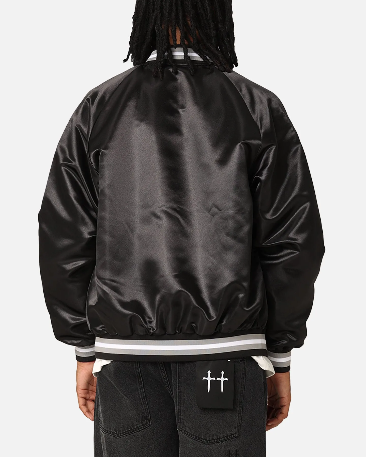 Mitchell & Ness Las Vegas Raiders Lightweight Satin Jacket Black
