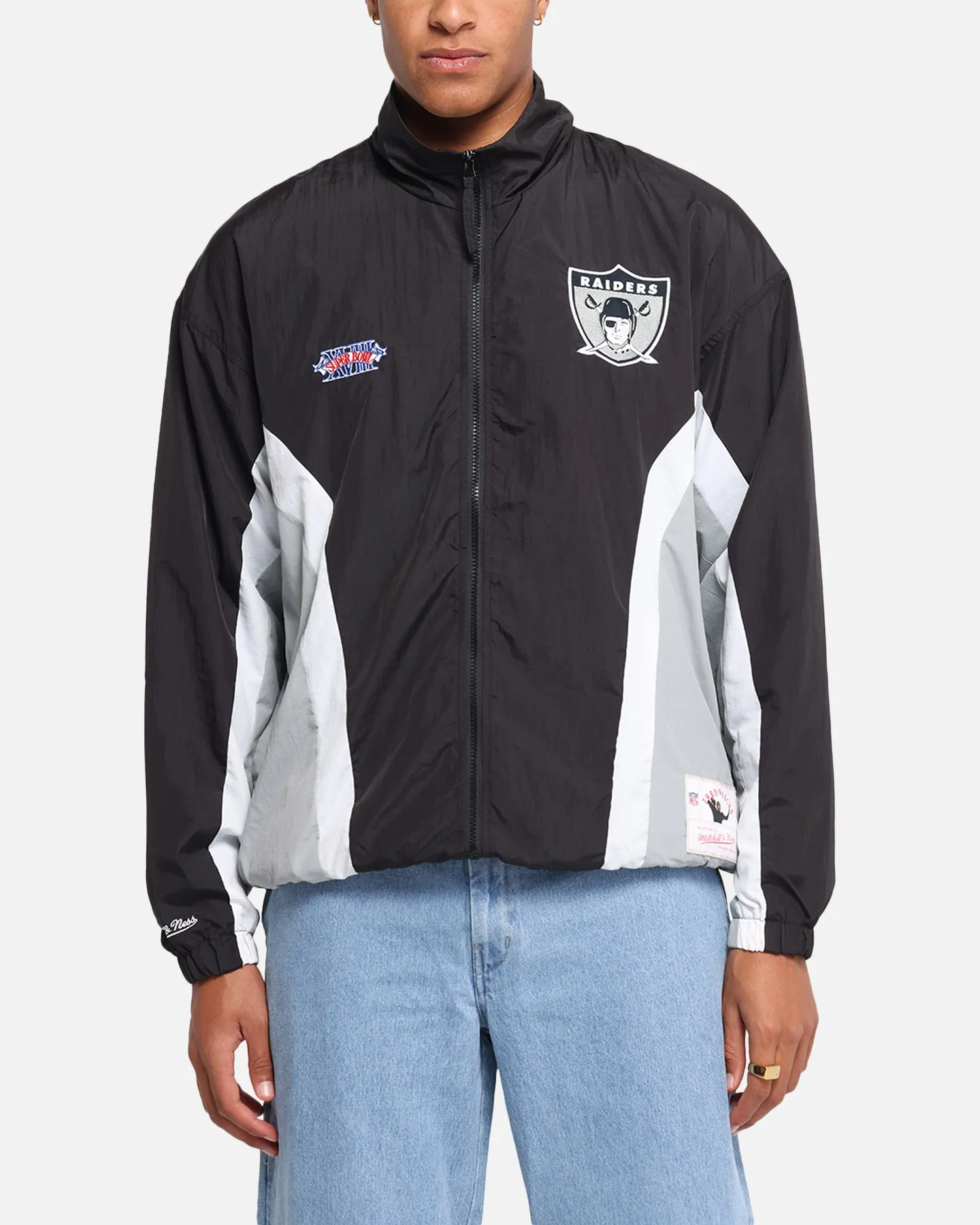 Mitchell & Ness Las Vegas Raiders Nylon Track Jacket Black/Grey