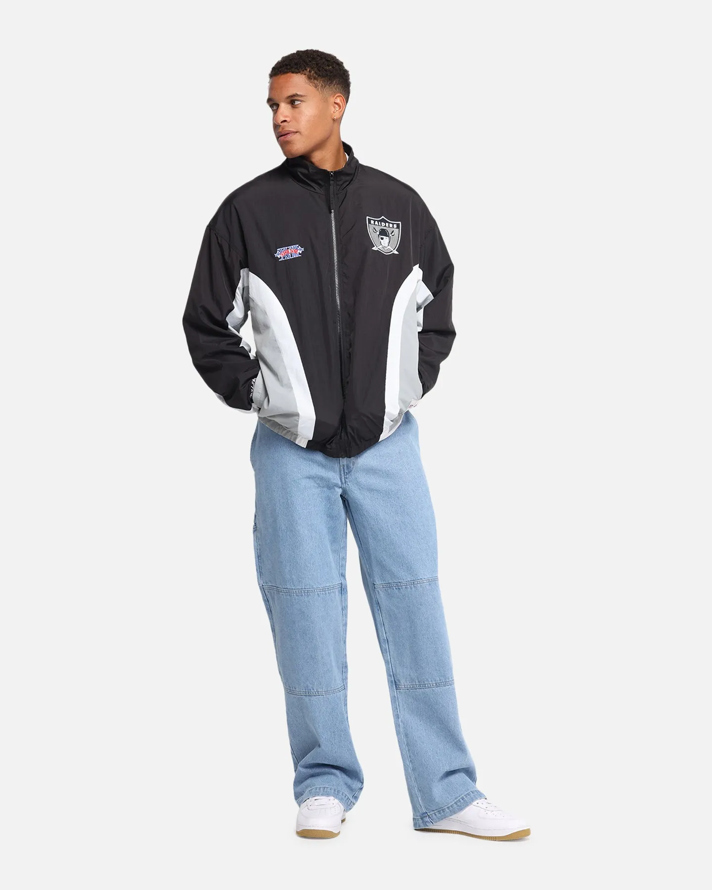 Mitchell & Ness Las Vegas Raiders Nylon Track Jacket Black/Grey