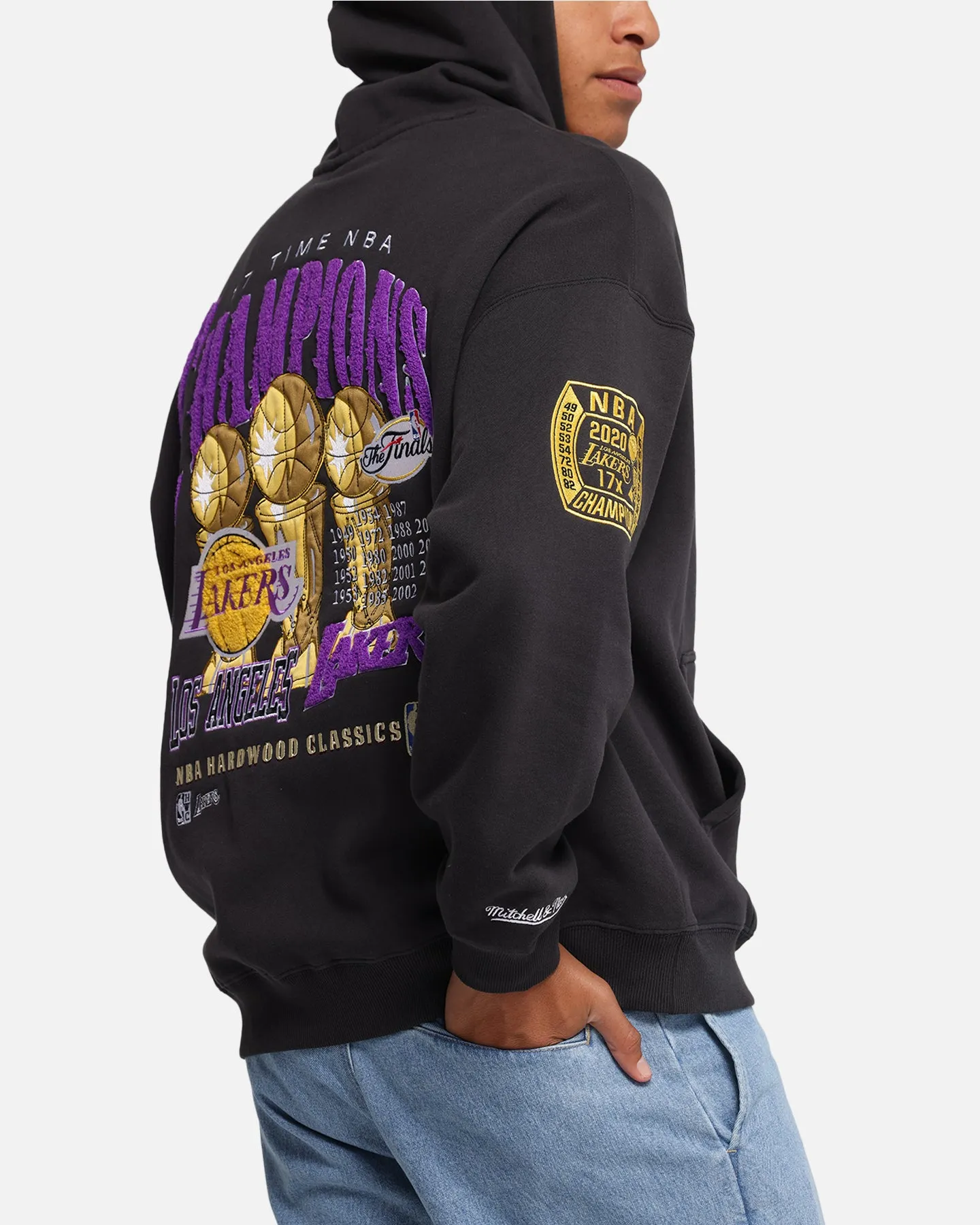 Mitchell & Ness Los Angeles Lakers National Champions Hoodie Faded Black