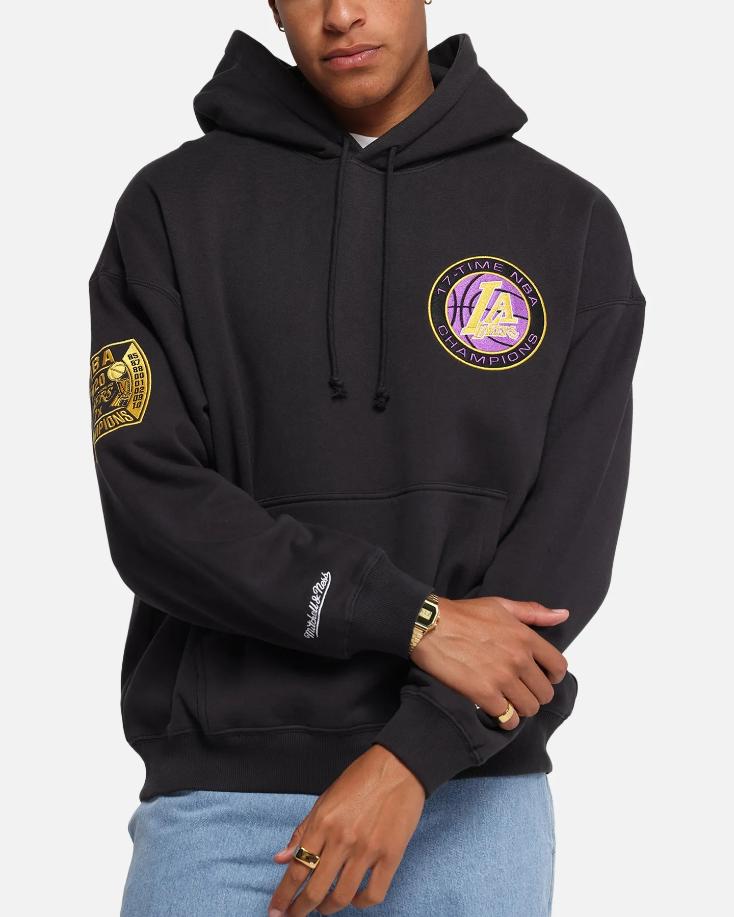Mitchell & Ness Los Angeles Lakers National Champions Hoodie Faded Black