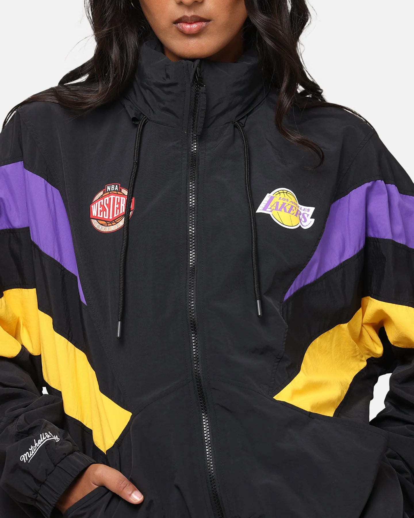 Mitchell & Ness Los Angeles Lakers Spray Jacket Black/Purple/Yellow