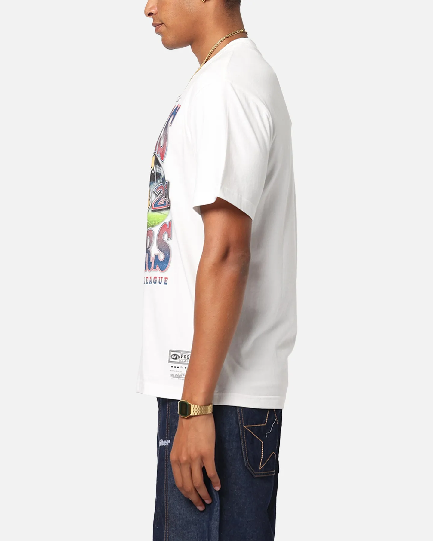 Mitchell & Ness Melbourne Demons Mascot T-Shirt Vintage White