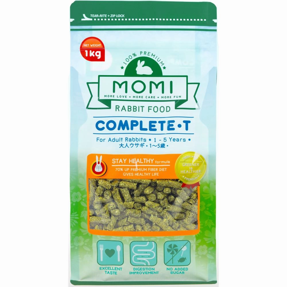 Momi Complete-T Adult Rabbit Food 1kg parrot cage,small bird perch,exotic pet bird