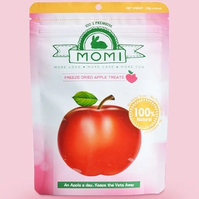 Momi Freeze Dried Apple Rabbit Treats 15g parrot cage,small bird perch,exotic pet bird