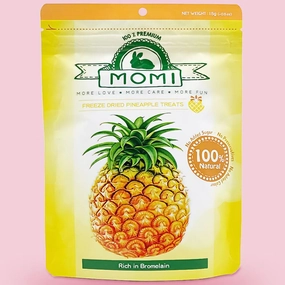 Momi Freeze Dried Pineapple Rabbit Treats 15g parrot cage,small bird perch,exotic pet bird