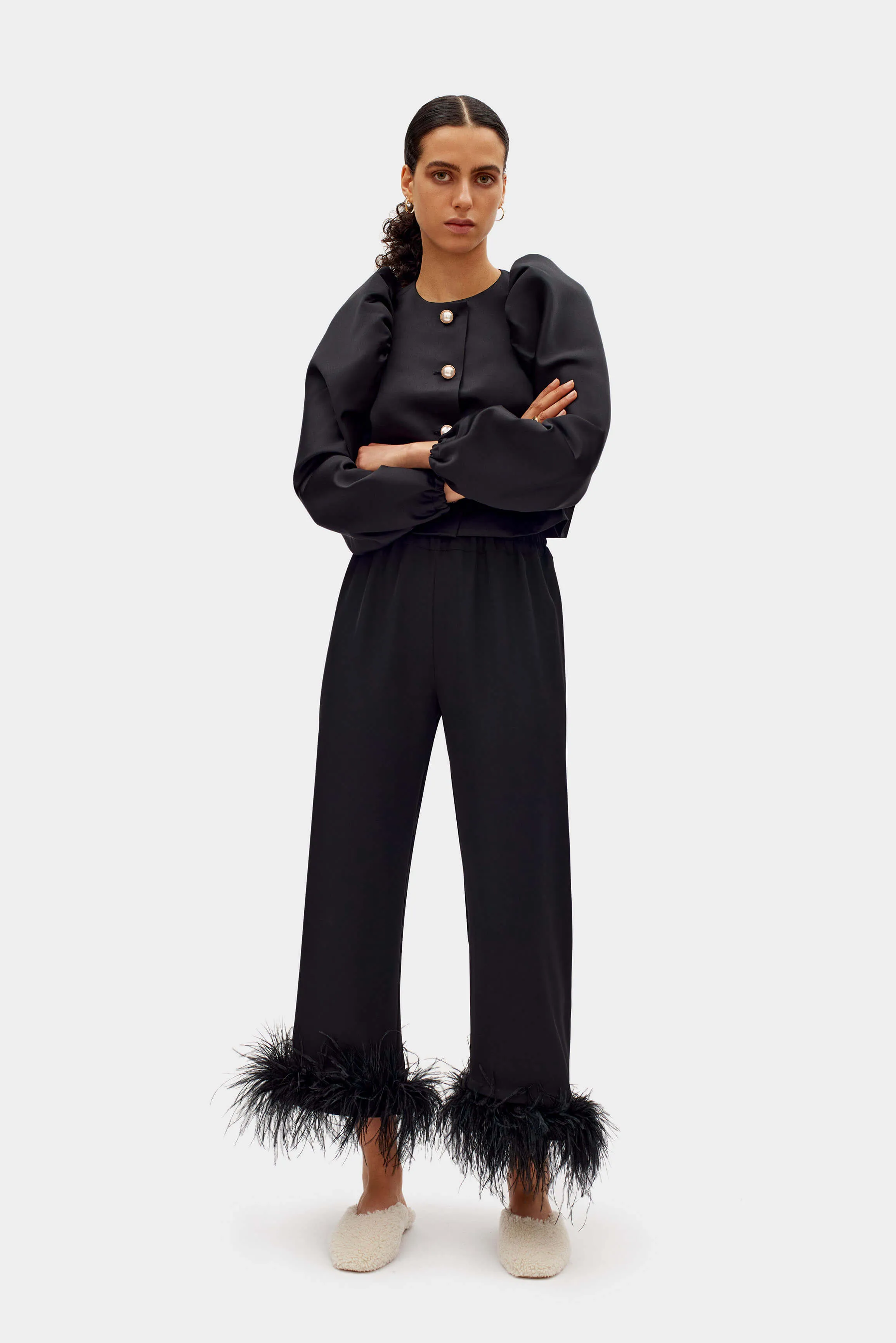Mystery Puff Jacket in Black