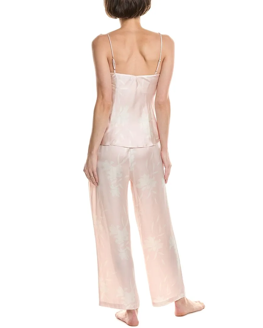 NATORI EDIT 2pc Lily Printed Satin Icon Pajama Set