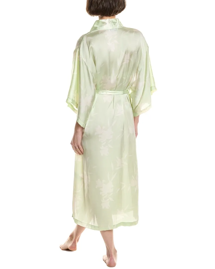NATORI EDIT Lily Printed Satin Icon Robe