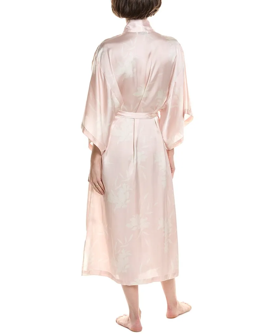 NATORI EDIT Lily Printed Satin Icon Robe