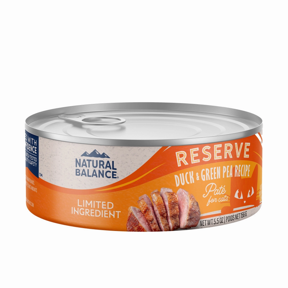 Natural Balance Limited Ingredient Reserve Duck & Green Pea Recipe Canned Wet Cat Food cat supplies,cat essentials,cat accessories